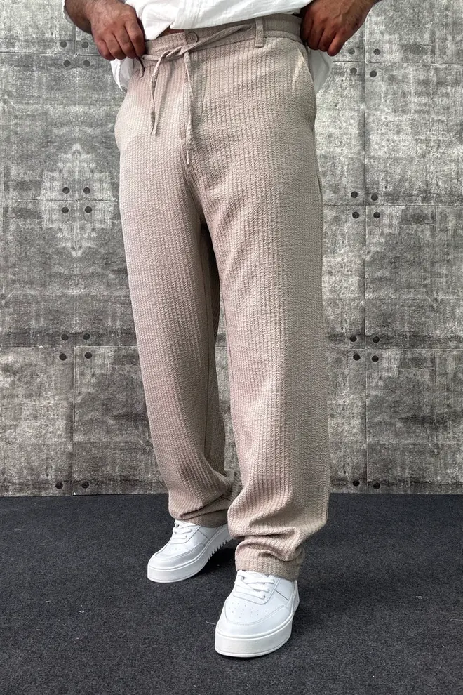Dokulu jogger pantolon