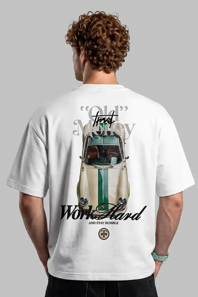 "Eski Kasa" Araba Grafikli Oversize T-Shirt